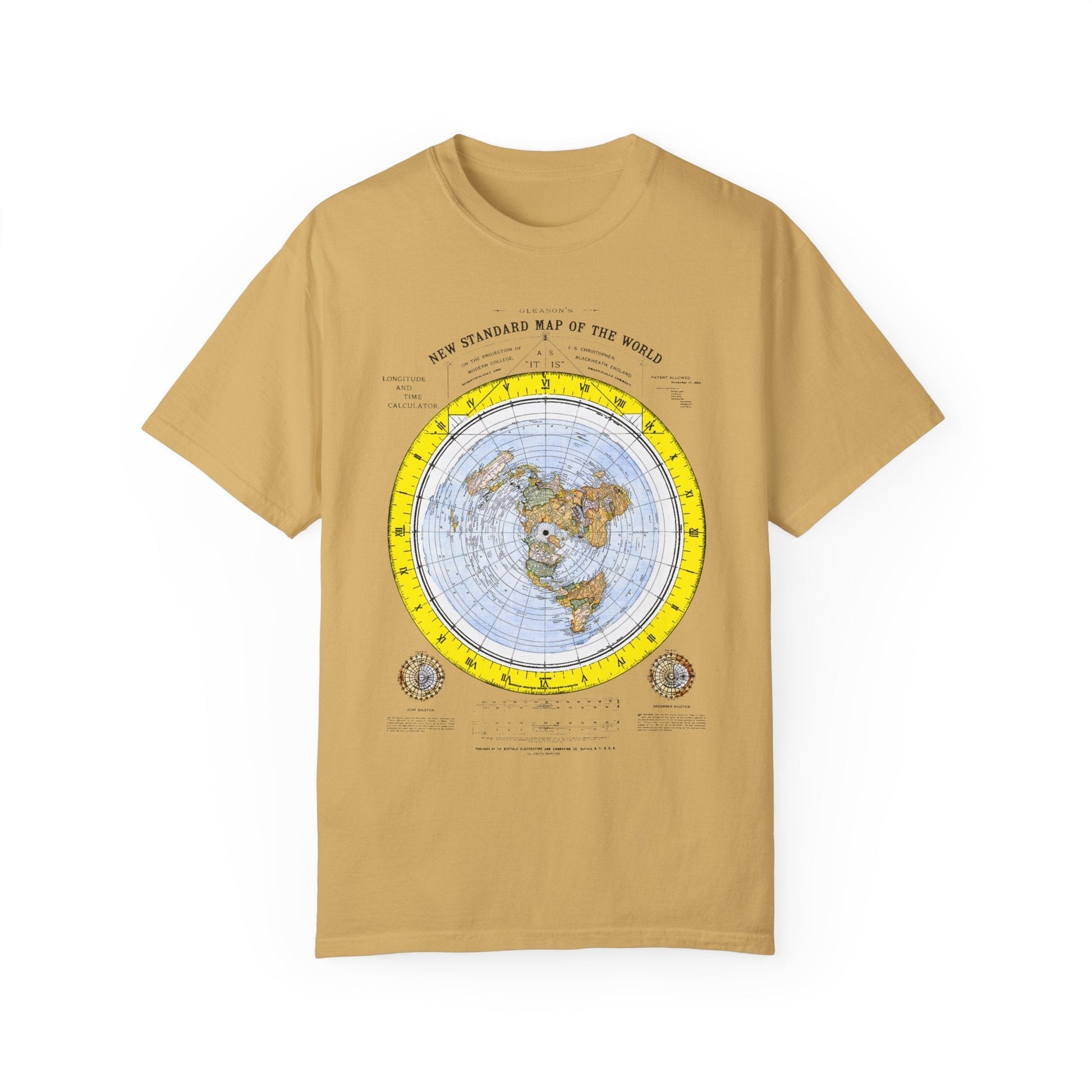 T-Shirt | Gleason's Map | Mustard