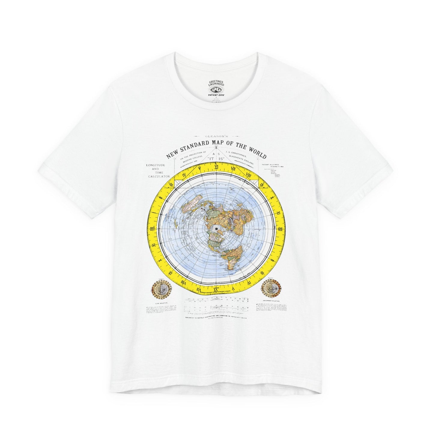 T-Shirt | Gleason's Map | White