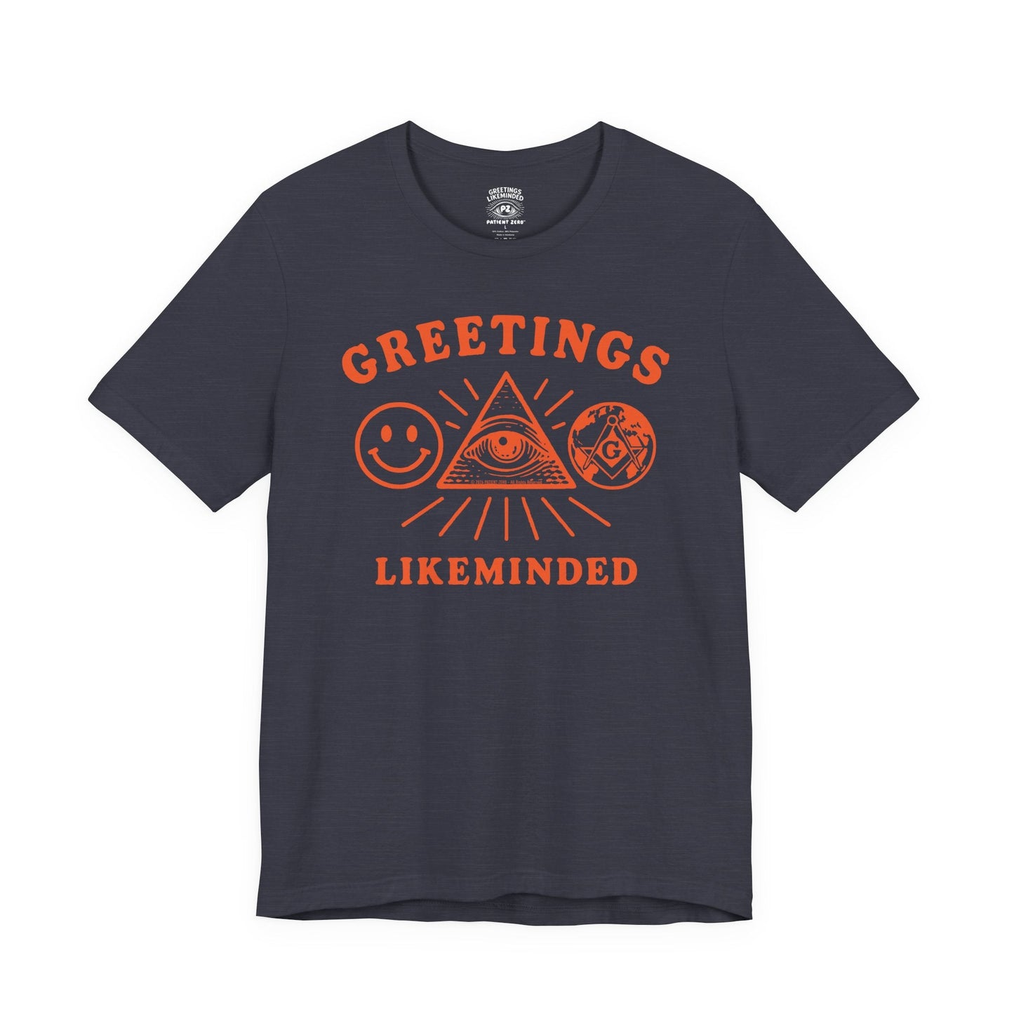 T-Shirt | Greetings Likeminded | Heather Midnight Navy