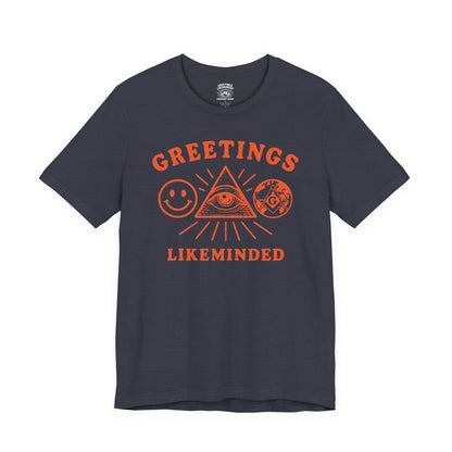 T-Shirt | Greetings Likeminded | Heather Midnight Navy
