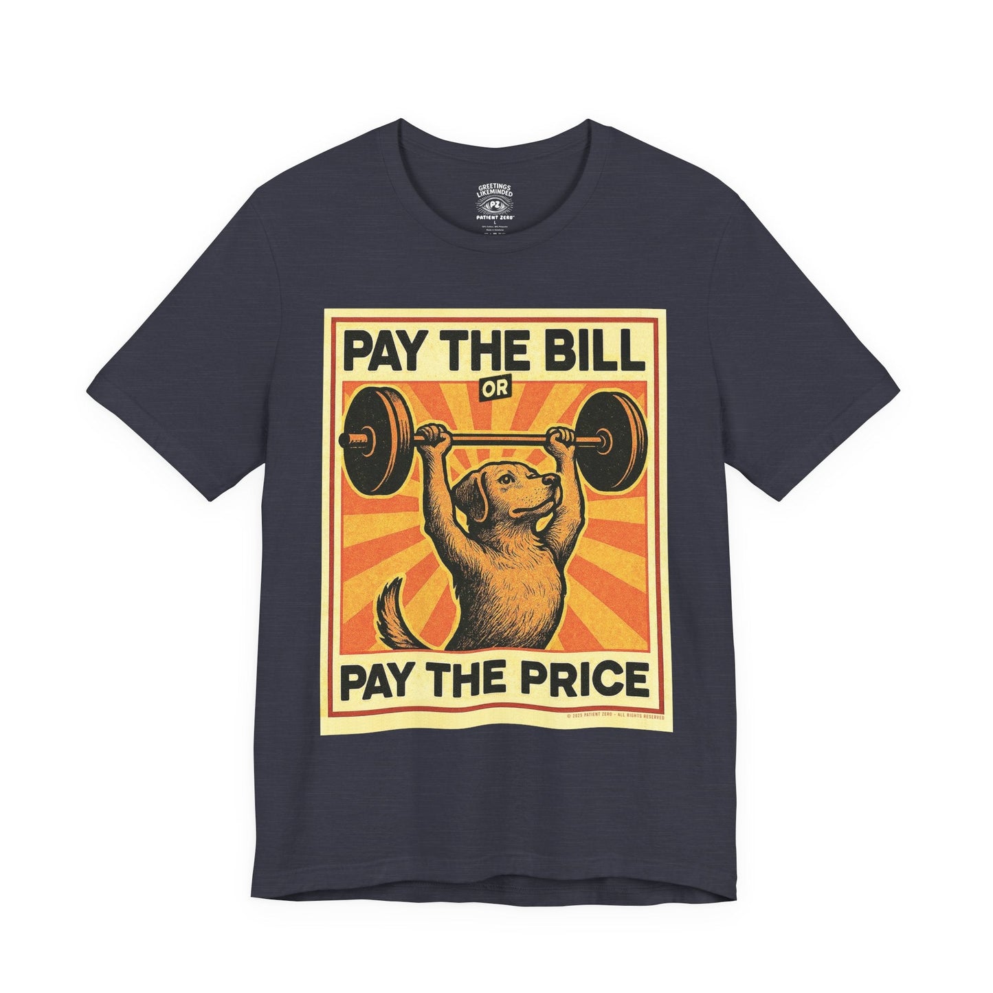 T-Shirt | Pay The Bill | Heather Midnight Navy
