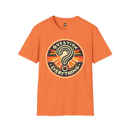 T-Shirt | Question Everything | Heather Orange