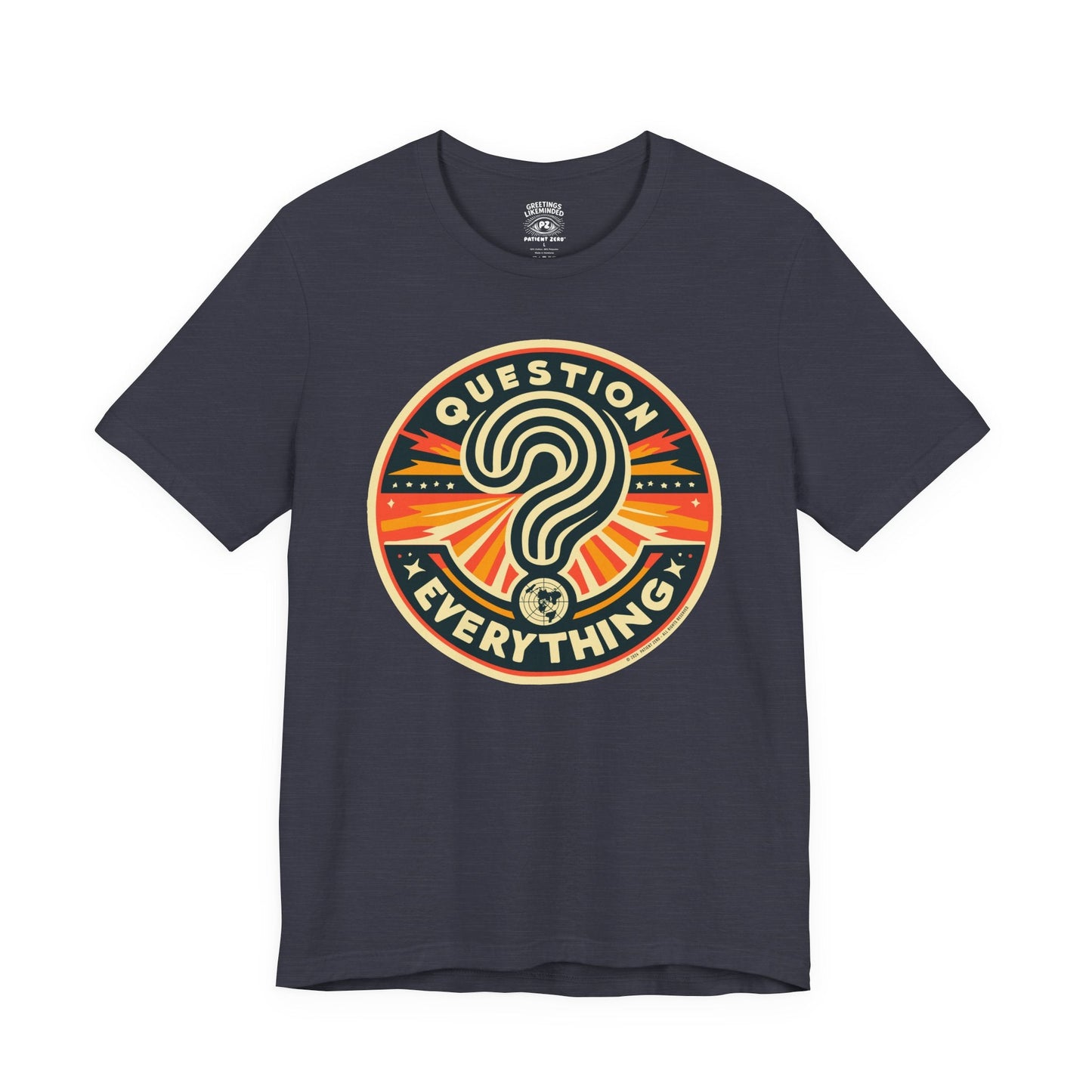 T-Shirt | Question Everything | Heather Midnight Navy