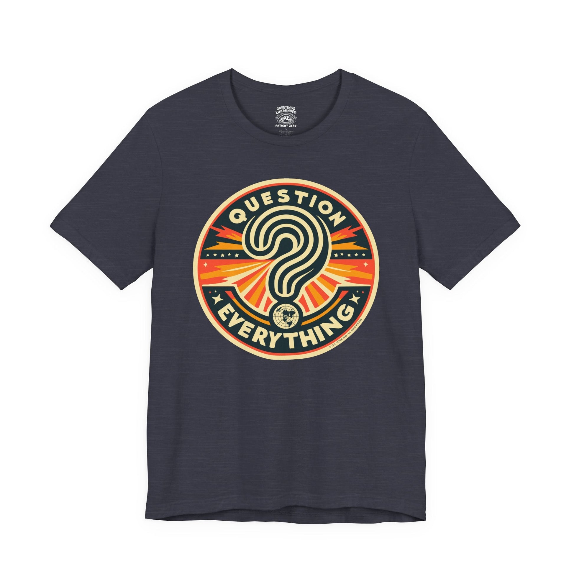 T-Shirt | Question Everything | Heather Midnight Navy