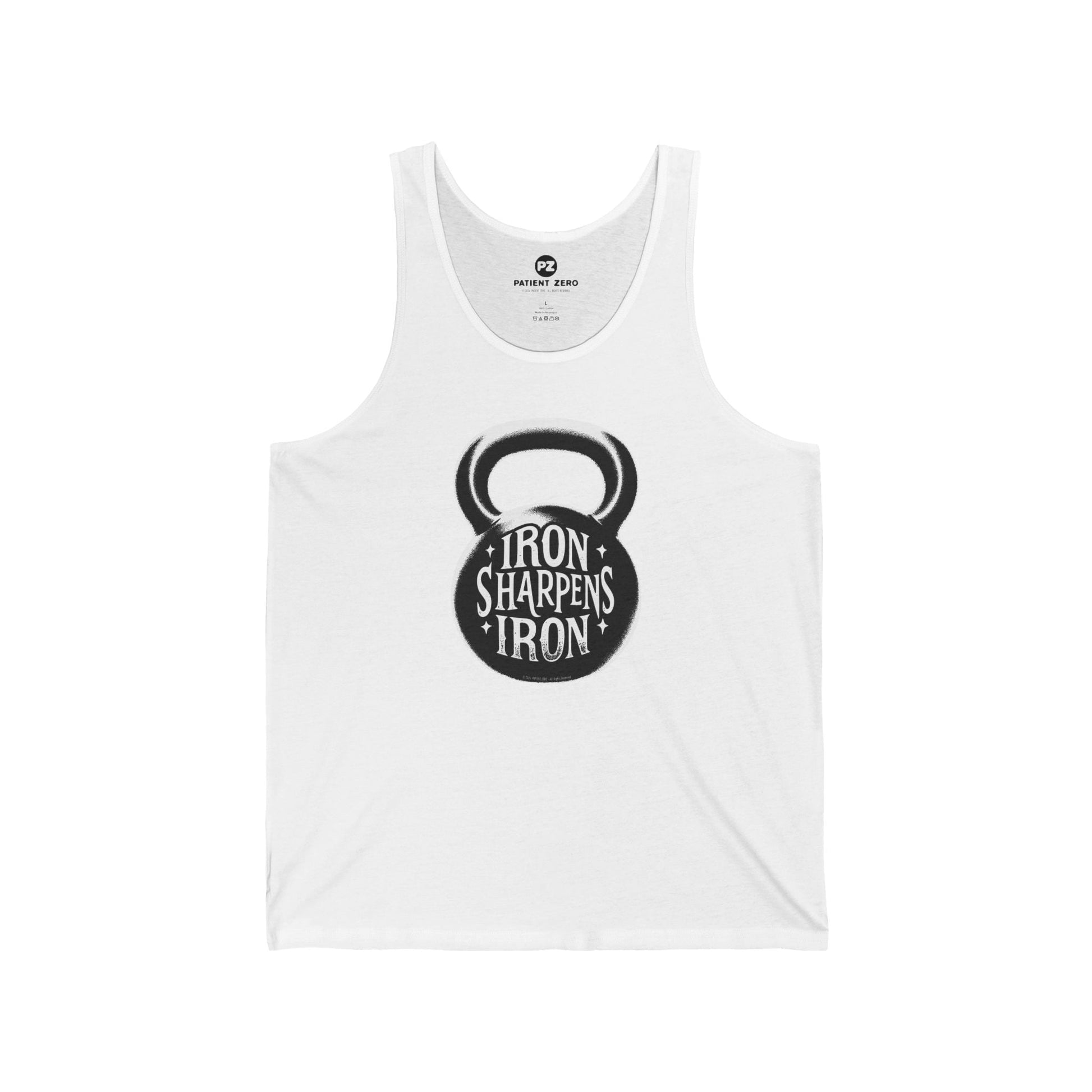 Tanktop Unisex | Iron Sharpens Iron | White